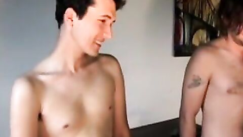 Horny babe got her hands on two thick long cocks