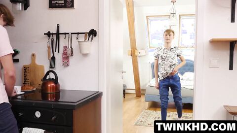 Young studs turn kitchen play into wild mating press action