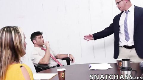 Sexy hunks with big dicks get it on at the office after work