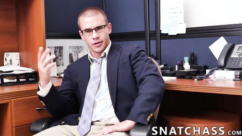 Sexy hunks with big dicks get it on at the office after work