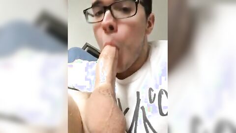 Big Cock Worship by Amateur Webcam Couple