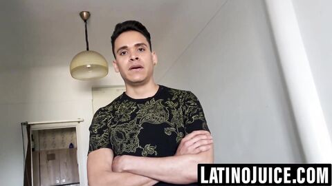 Latino slut cums while riding thick uncut cock