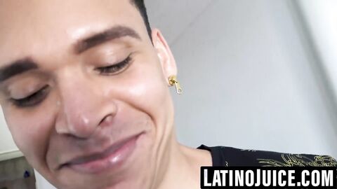 Latino slut cums while riding thick uncut cock