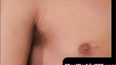 MenWorkinXXX.com - Skinny amateur strokes his big cock before explosive solo cumshot