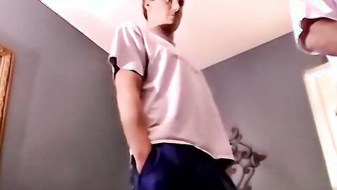 JoeSchmoeXXX.com - Nasty looking amateur guy plays with his hard cock