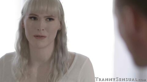 Lovely transsexual Lianna Lawson penetrates a muscular man with a huge dick