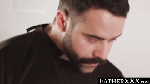 FatherXXX.com - Obedient twink's raw anal awakening after religious play with sacred