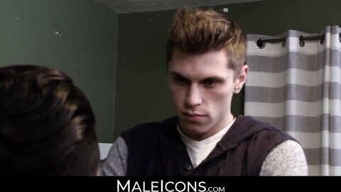 MaleIcons.com - Handsome muscular gay studs' passionate anal session with big cocks a