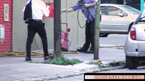 SayUncleNetwork.com - Barebacked Latino fucked hard in wild sex and covered in cum