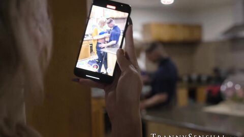 Dominant transsexual Emma Rose topped hung stud Zac Bishop in different positions