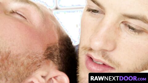 RawNextDoor.com - Romantic raw sex with gays Quentin Gainz and Mitch Hanson unfolds d