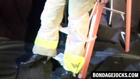 Fireman tries to escape but fails as he stays bound tightly