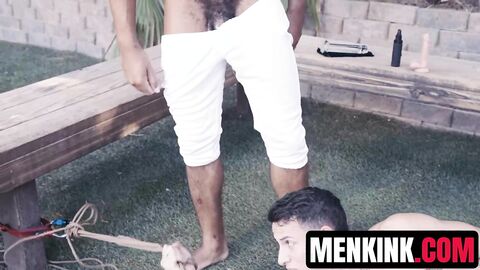 Xavier Zane gives fun tickles to Dez Irez before relentless barebacking