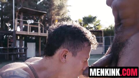 Xavier Zane gives fun tickles to Dez Irez before relentless barebacking