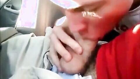 Backseat Blowjob and Cum Swallow