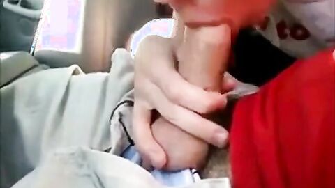 Backseat Blowjob and Cum Swallow