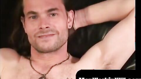 MenWorkinXXX.com - Rough stud jizzing hard after furious big cock masturbation