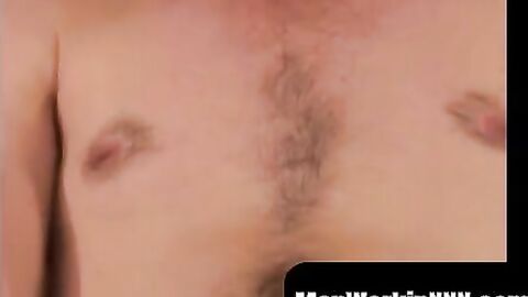 MenWorkinXXX.com - Nerdy amateur jerking his hairy dick and achieving solo cumshot