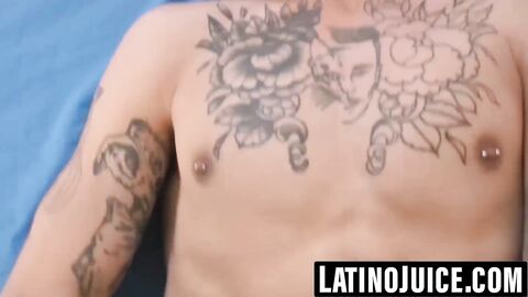 Inked Latino bottom takes massive raw cock POV