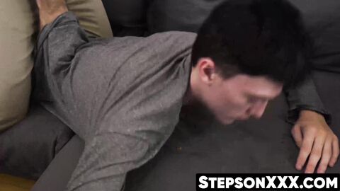 Feminine stepson passionately bred and splashed with cum