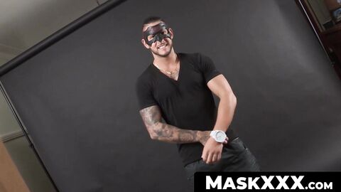 MaskXXX.com - Masked hunk's erect cock solo jerk off session