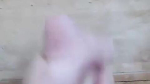 Shaved Twink Strokes Big Cock on Webcam