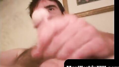 MenWorkinXXX.com - Thug stud smokes before grabbing cock to masturbate solo vigorousl
