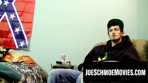 Karma jerks his swollen dick until cum blasts the ceiling