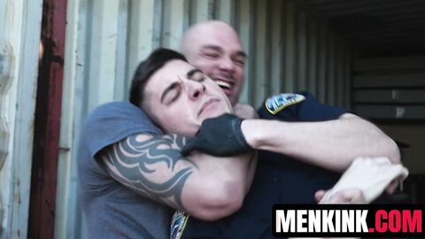 Rookie cop Harrison Todd raw ravaged by Cliff Jensens thick cock