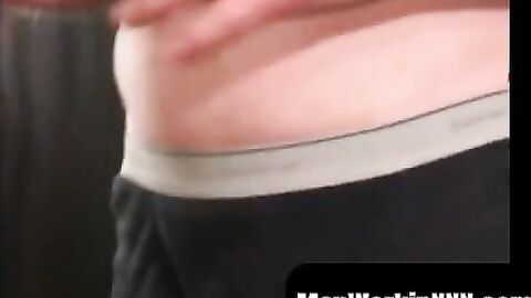 MenWorkinXXX.com - Thirsty mature stud fingered and jerking off hard and vigorously