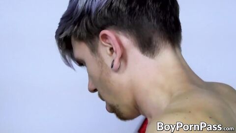 Passive guy loves it when his rectum is filled by large cock