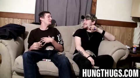 Ty and buddy strip naked to stroke hard cocks