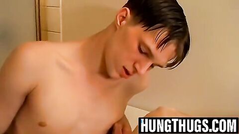Straight thug Aaron shows off huge hard cock