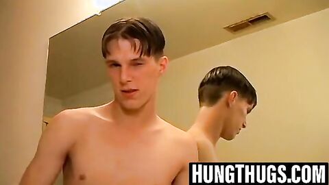 Straight thug Aaron shows off huge hard cock