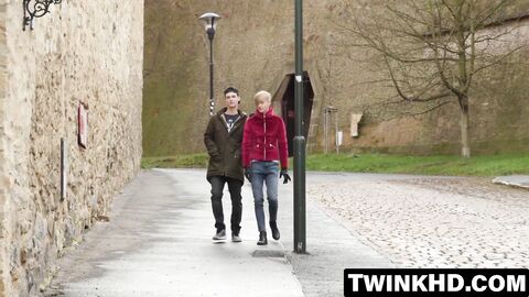 Twink swallows huge dick before getting his ass destroyed