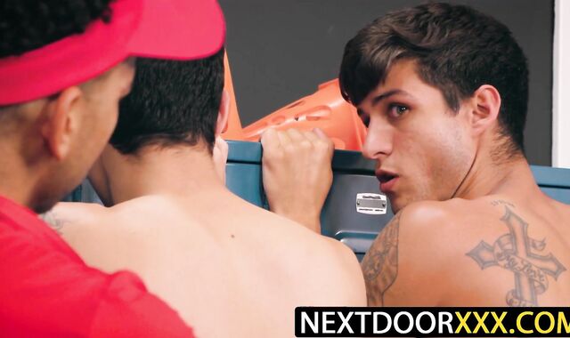NextDoorXXX.com - Jayden Marcos Elliot Finn fuck before coach joins in