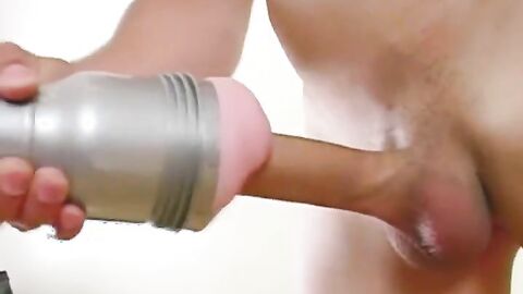 MaskXXX.com - Muscular stud's jerk off session with a muscle display