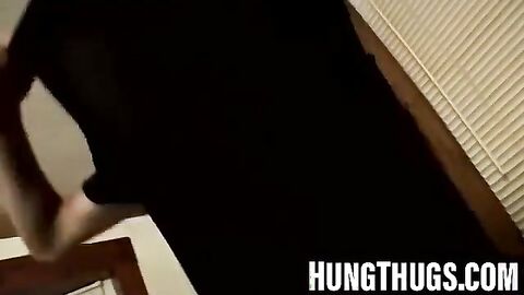 Straight thugs shoot thick cum from their balls