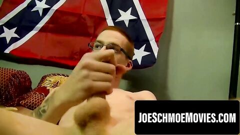 Nerdy amateur with glasses strokes starving cock to finish