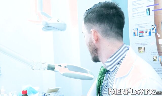 Franky Fox checks patient Leander with his big dick at his clinic