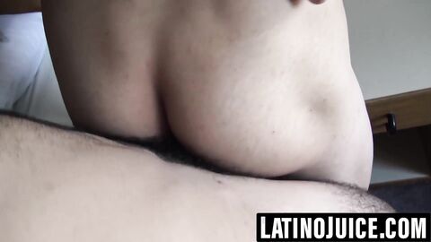 Cute young Latino pounded raw and swalloed jizz