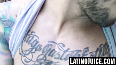 Amateur Latino filmed taking raw cock at home