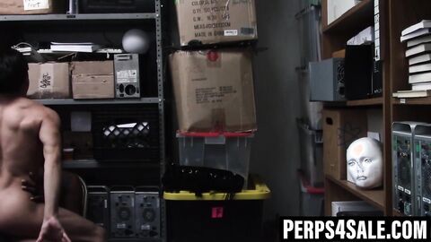 Latin hunk cums riding officer's black rod