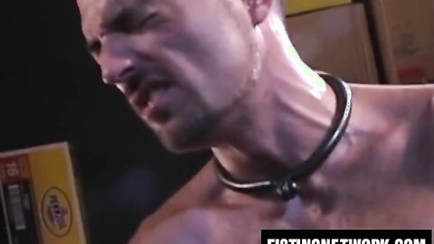 Michael Brandon and Simon Cox deliver fisting to three bottoms