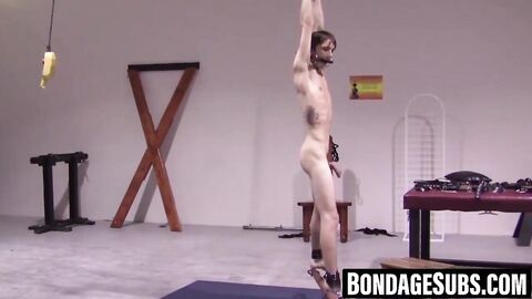 Twink begs for fetish sex and whipping from the master