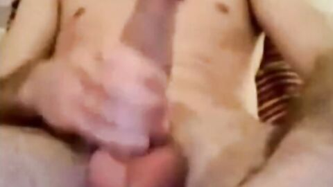 Big-Cock French Stud Strokes & Cums on Cam