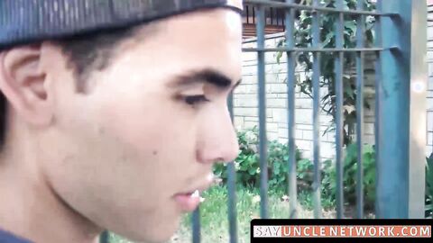 SayUncleNetwork.com - Bareback banged Latino picked up and squirted with hot jizz