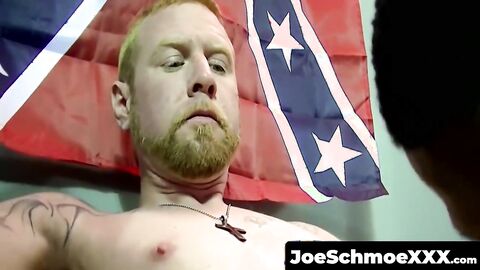 JoeSchmoeXXX.com - Big dicked ebony homo thrusts his cock in white asshole