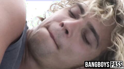 Cute blond deepthroats his man before he gets barebacked