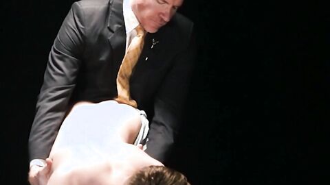 Handsome twink deepthroats then gets anal drilled